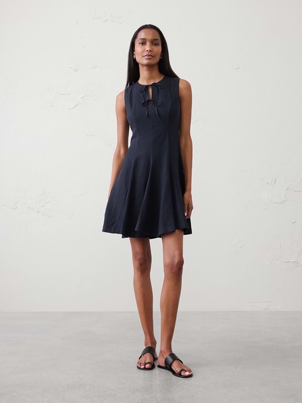 Banana Republic LINEN-BLEND TIE-FRONT MINI DRESS 14